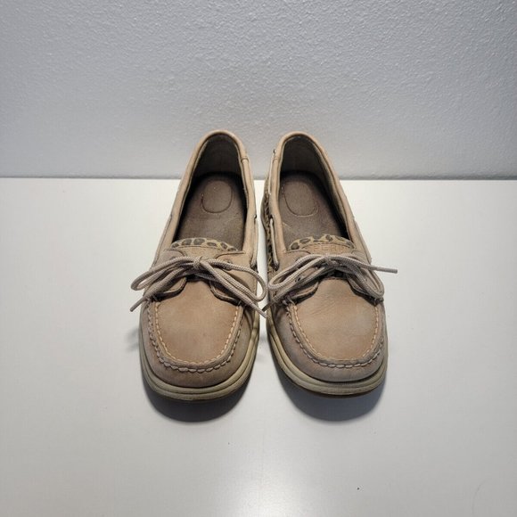 Sperry Top-Sider Womens Size 10 Tan Slip On Cheetah Print Boat Shoes - Picture 2 of 7